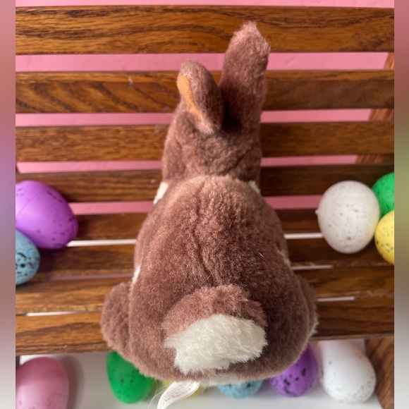 Vtg Easter Parade Plush Bunny Rabbit Brown White Realistic 7” Y2K - Picture 3 of 6